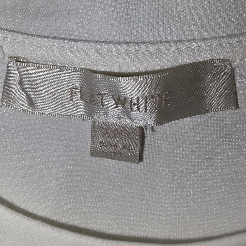 Anthropologie Flat White Cotton Puff-Sleeved Blouse Size XXSmall